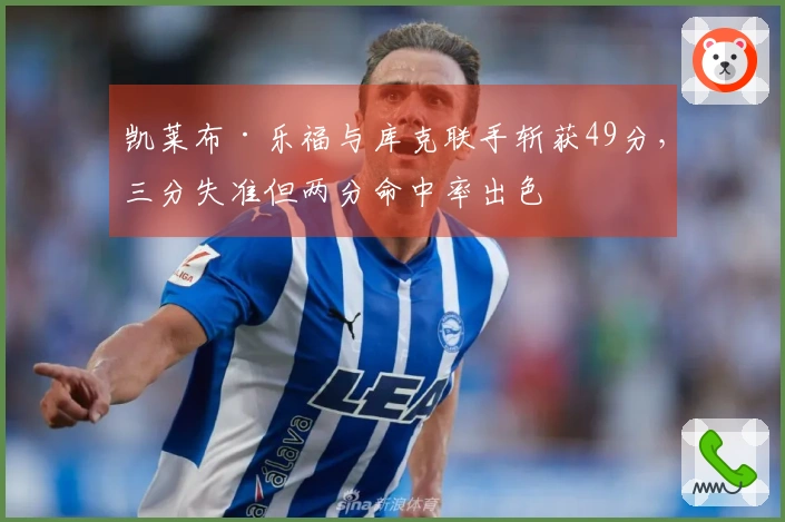 凯莱布·乐福与库克联手斩获49分，三分失准但两分命中率出色